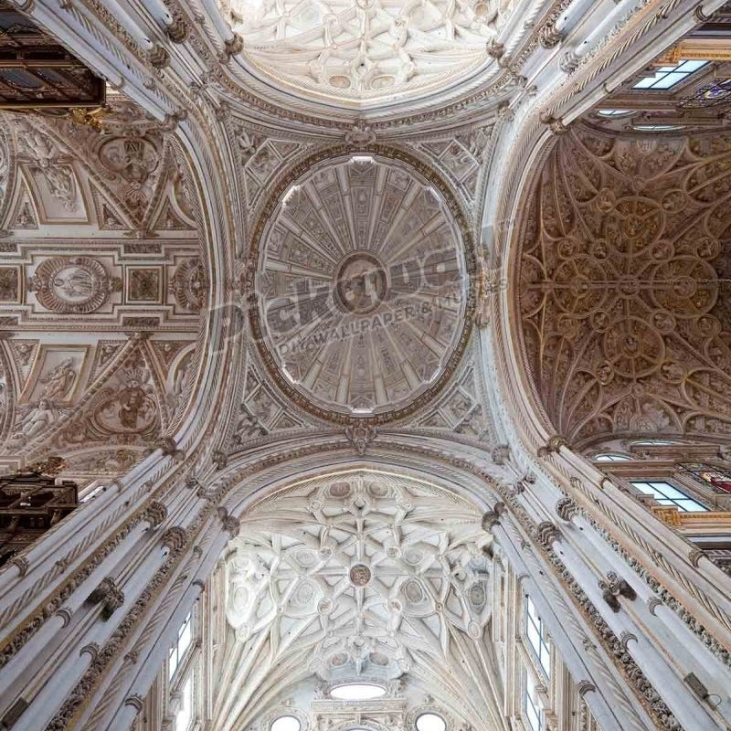 The dome over the nave of the Santa Iglesia cathedral, the mosque of Cordoba, Andalusia, Spain - Pickawall