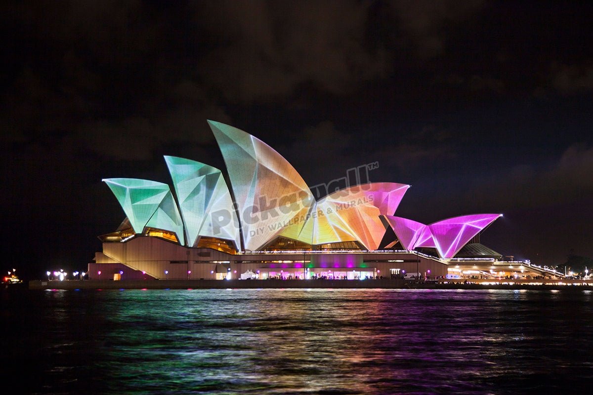 ustralia, Sydney Opera House, Lighting of the sails during the Vivid Live 2011 Festival with lighting effects by Superbien - Pickawall
