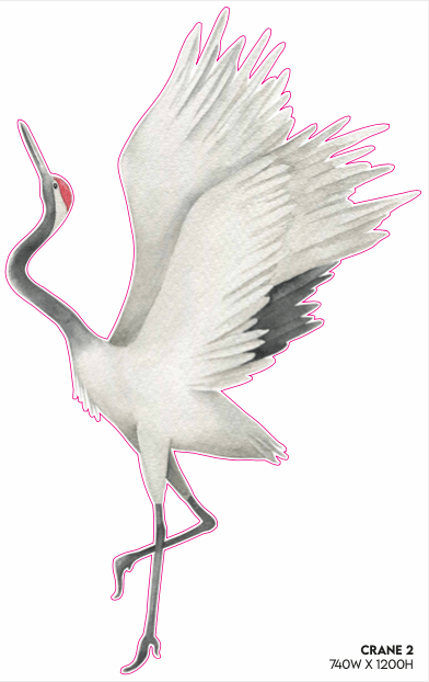 Whimsical Crane Decals by Katie Sargent - Pickawall