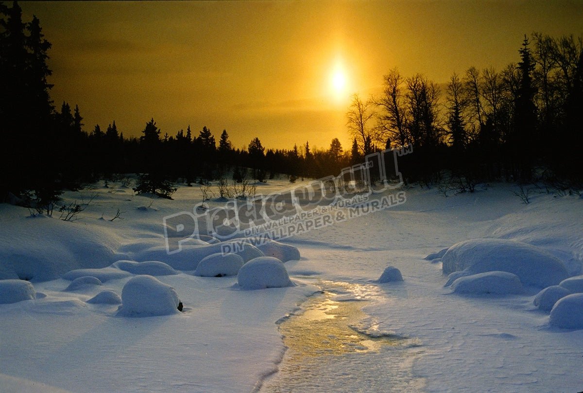 Winter landscape at sunset - Pickawall