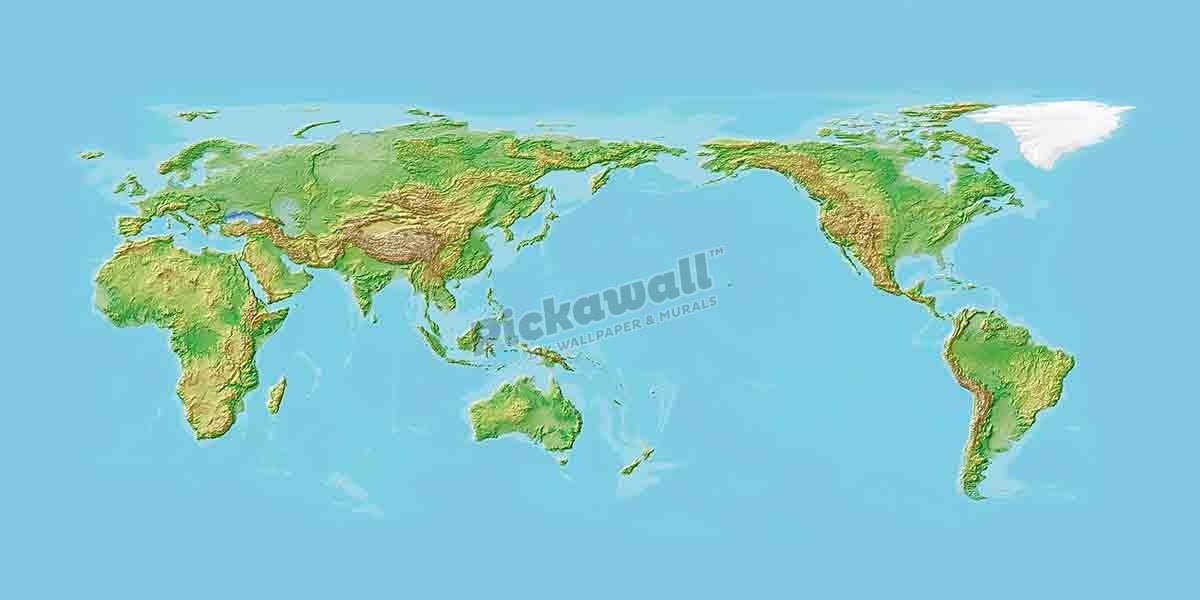 World map blue background - Pickawall