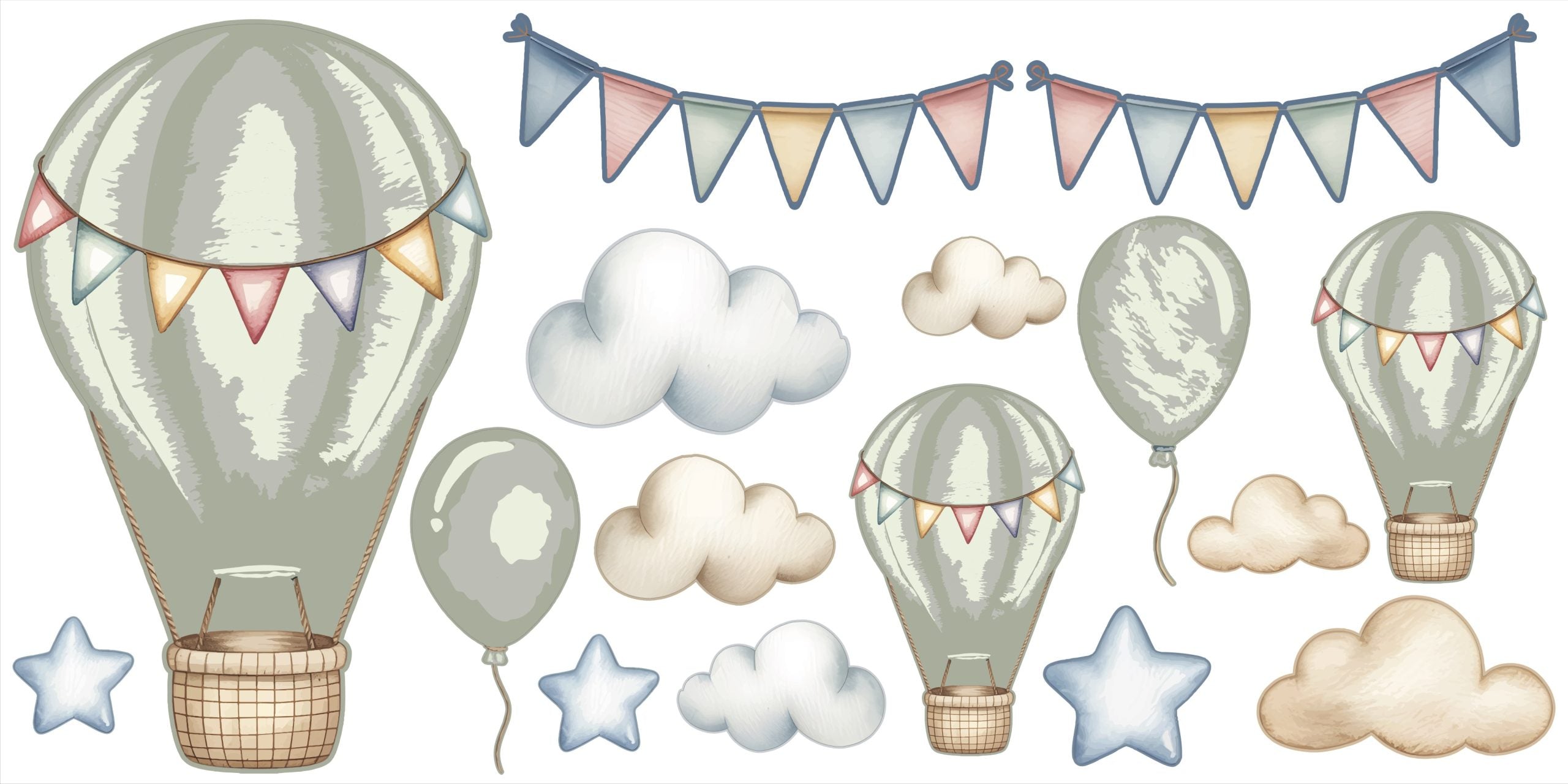 Up up and away decal set