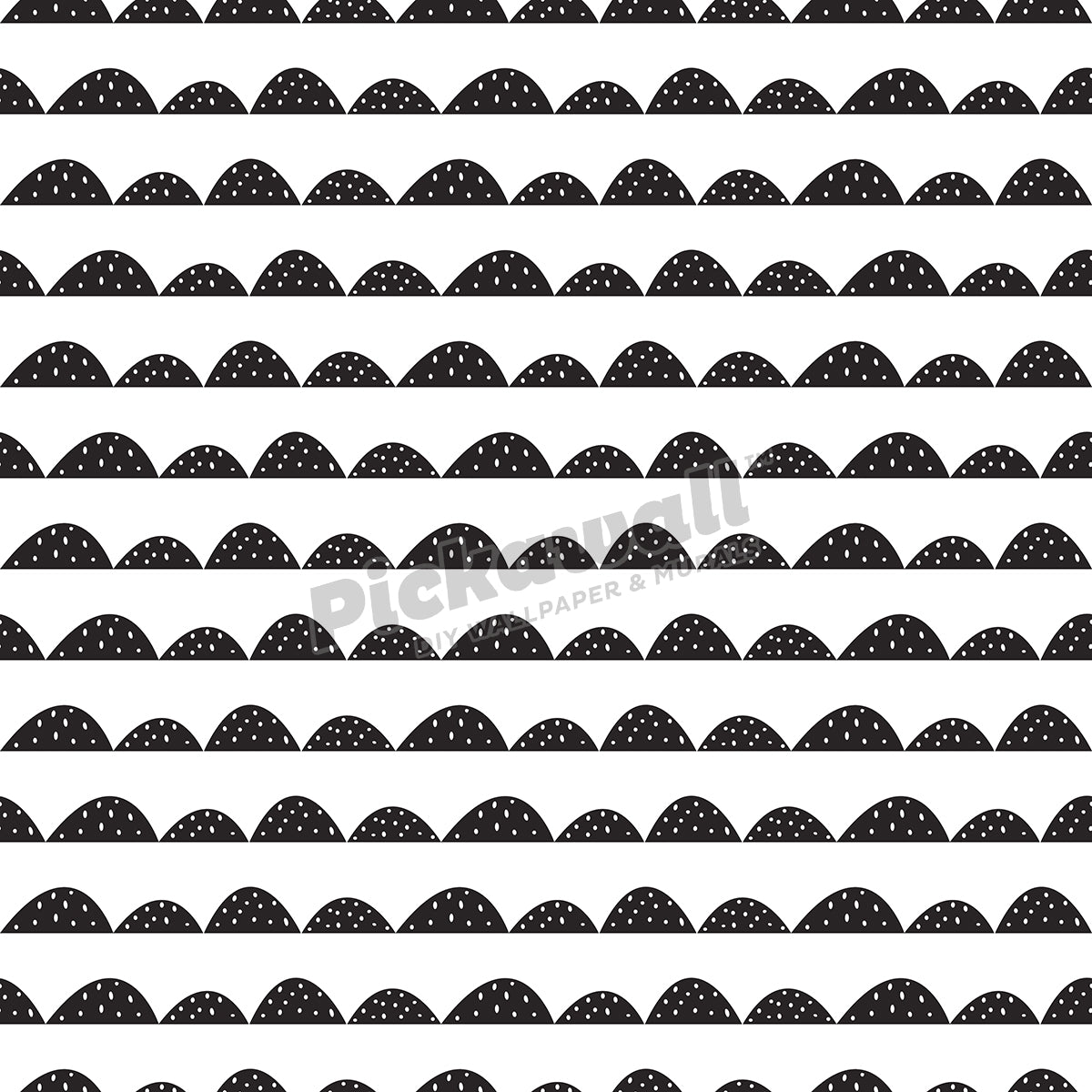 Scandinavian black and white pattern in hand drawn style