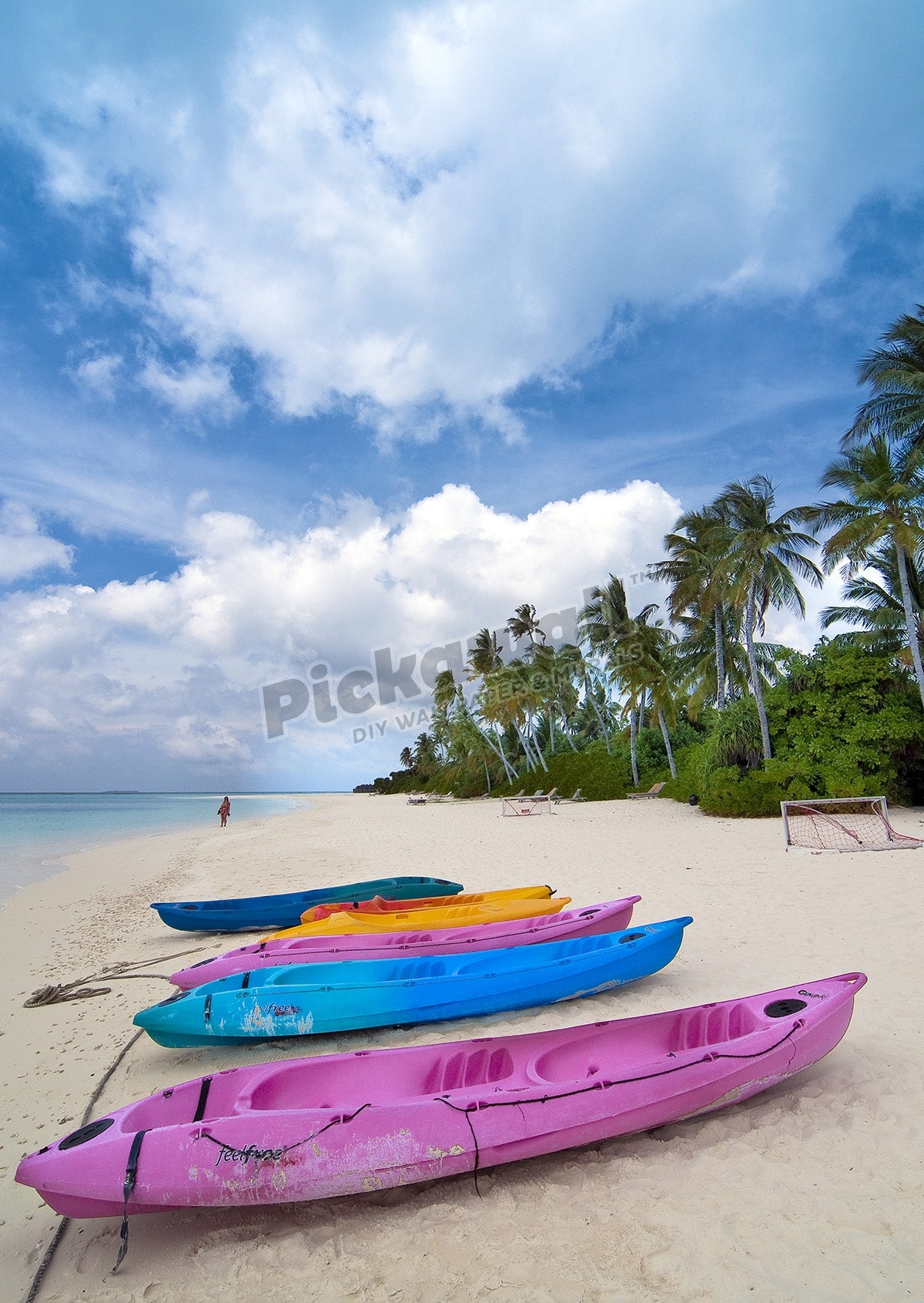 Funky kayak in Maldives
