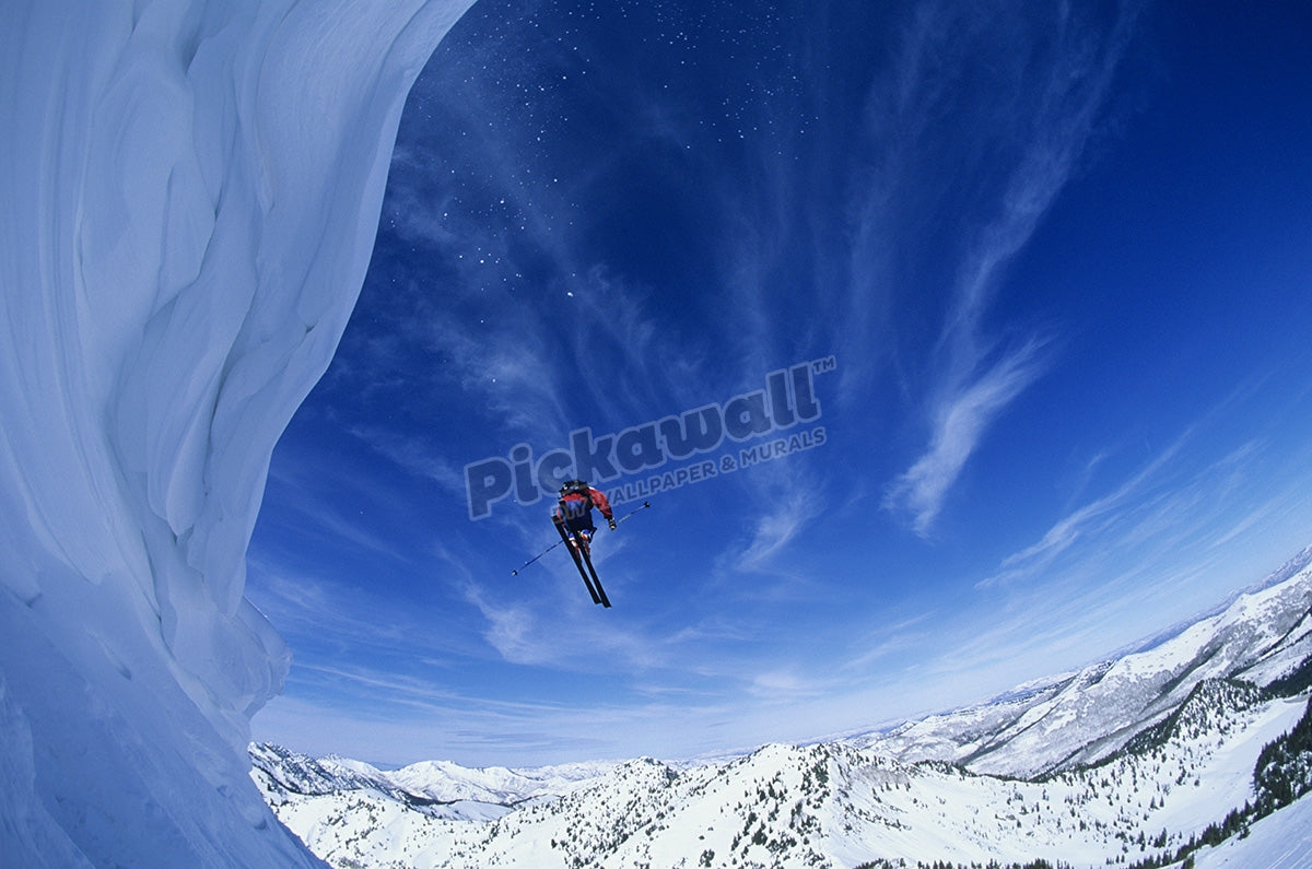 Skier in Mid-Air