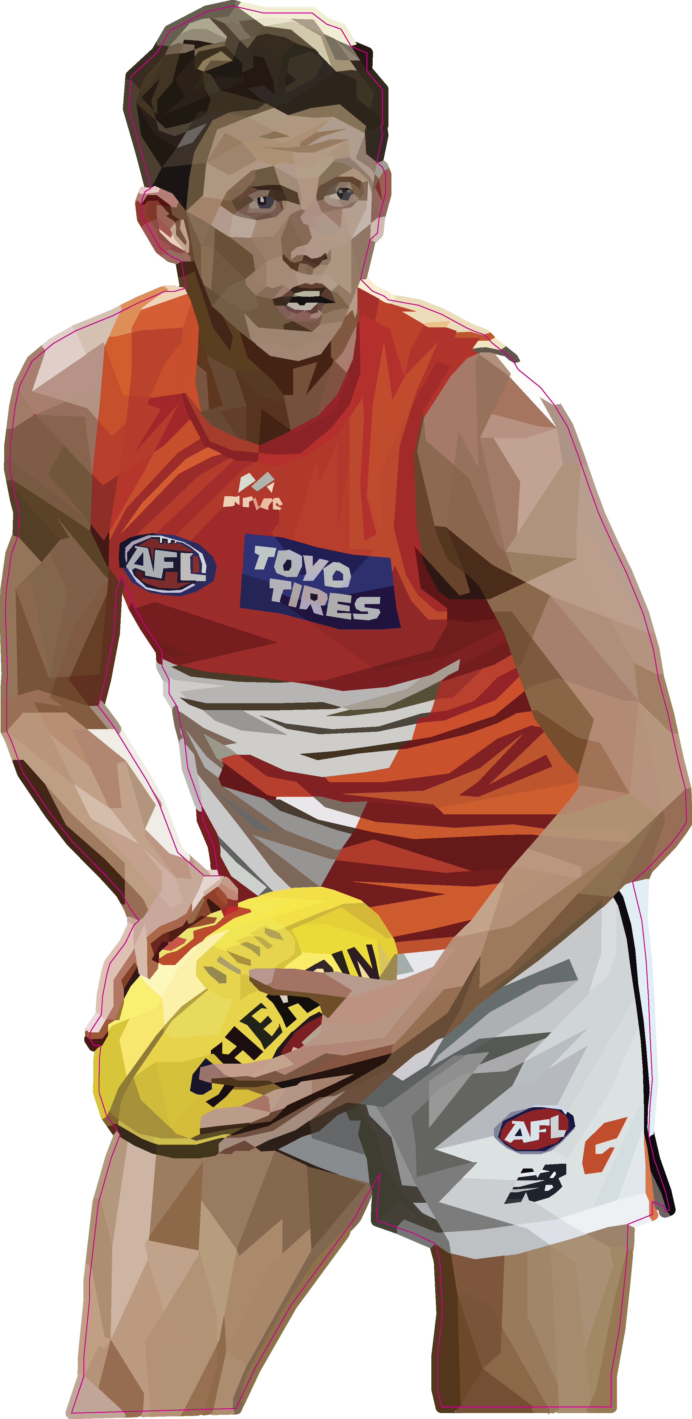 Lachie Whitfield Decal by DG Designs X AFL - Lachie Whitfield DG AFL Decal image