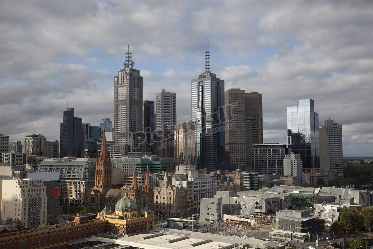 Skyline of Melbourne financial district