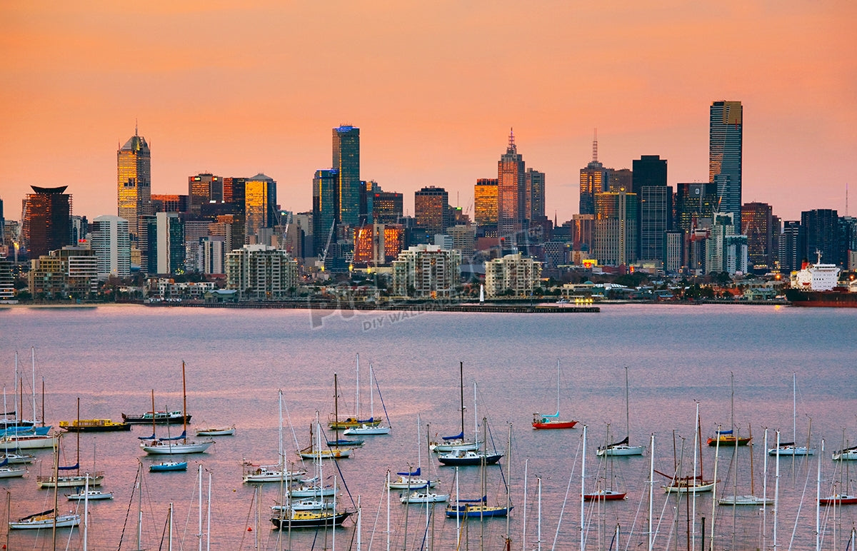 View across Port Phillip Bay towards the city