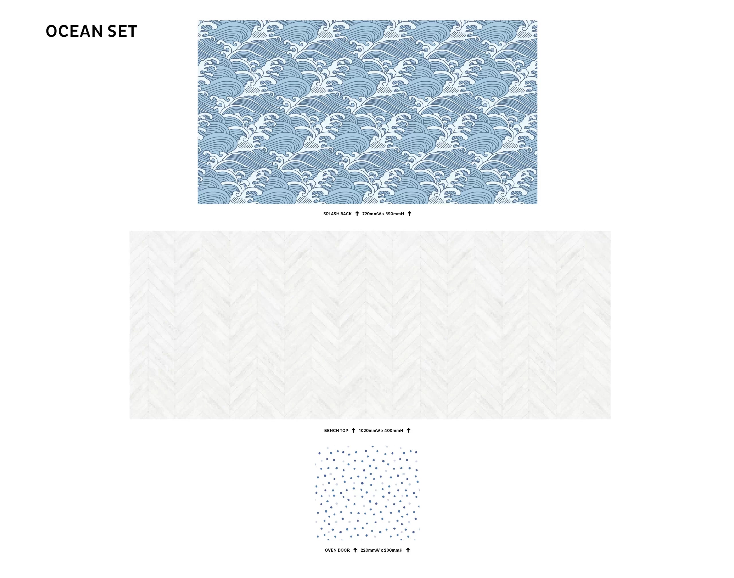 Play Kitchen Decal Set - Ocean Kitchen Set image