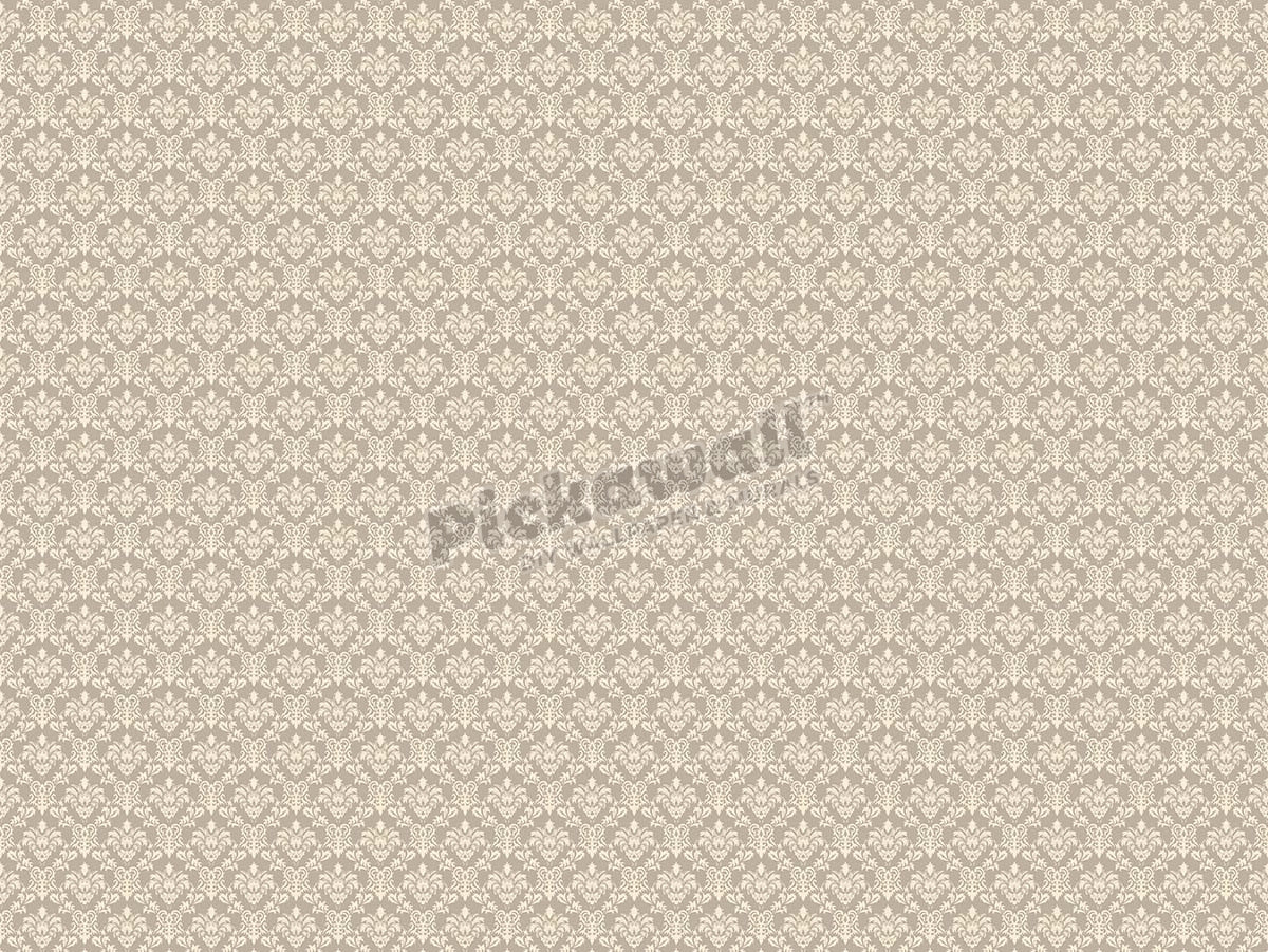 Damask Pattern - Taupe and Cream