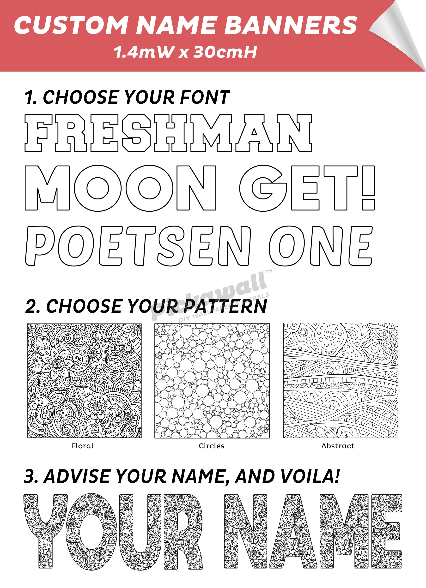 Colour me in Name Posters