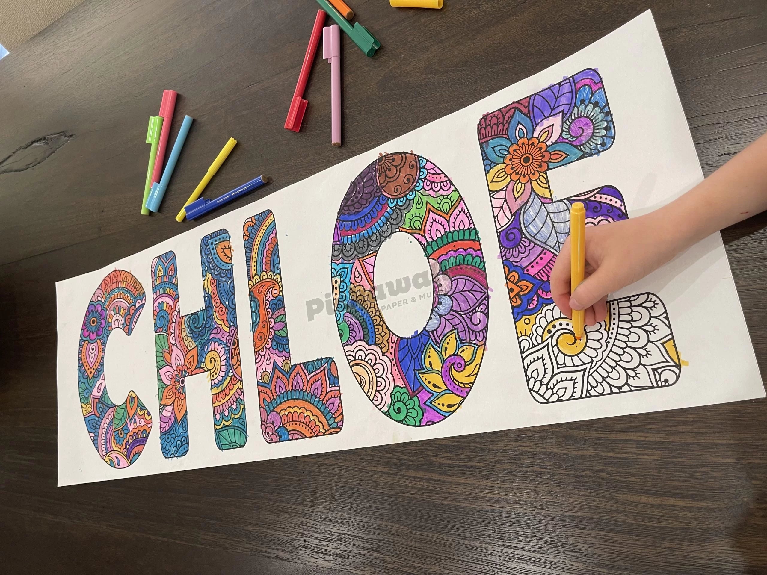 Colour me in Name Posters