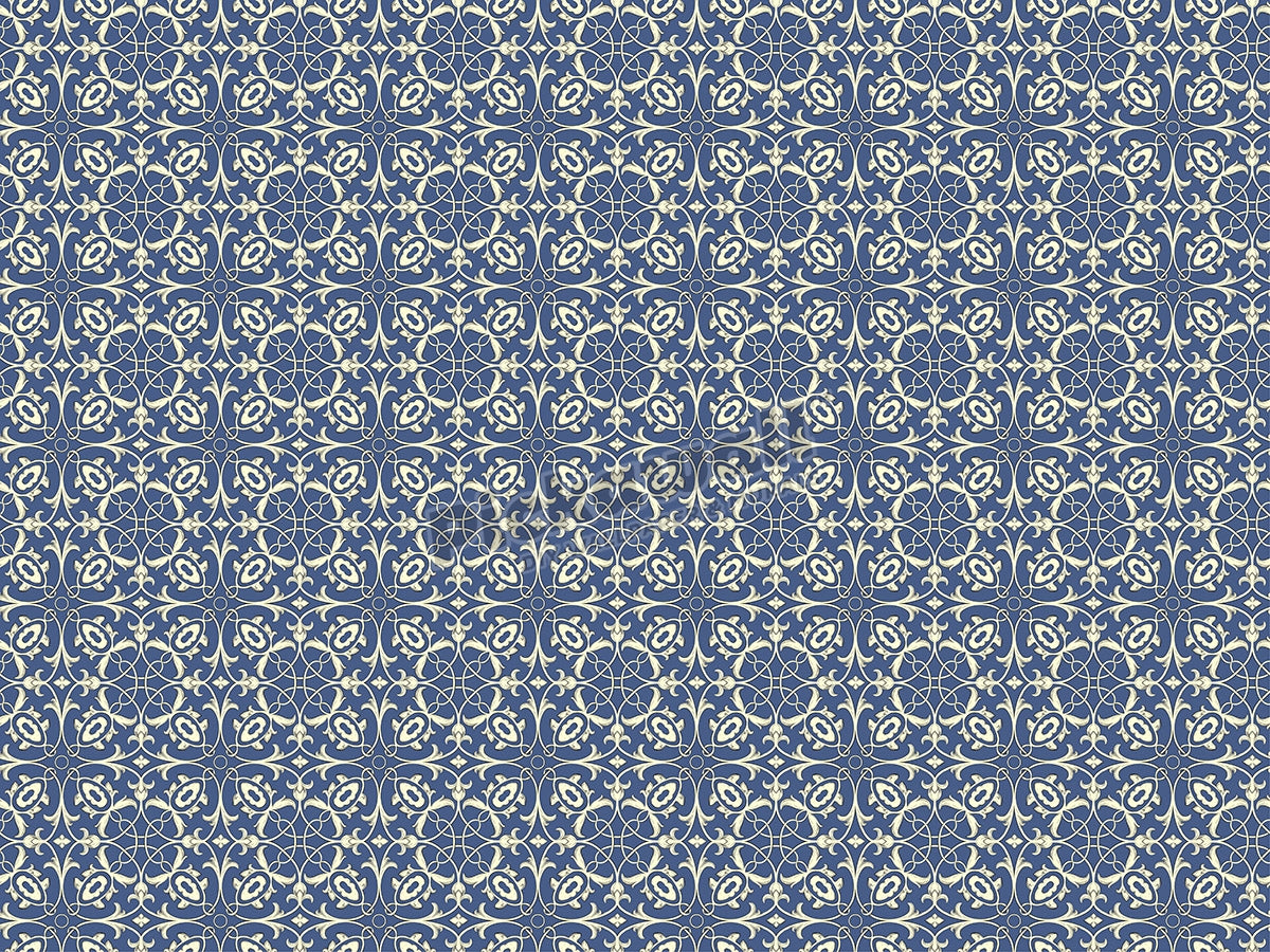 Blue, white detail damask