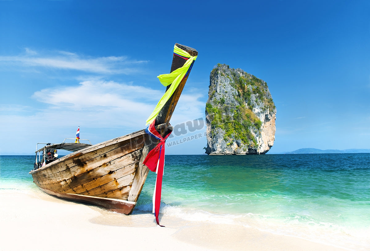 Water - Paradise Island and longtail boat
