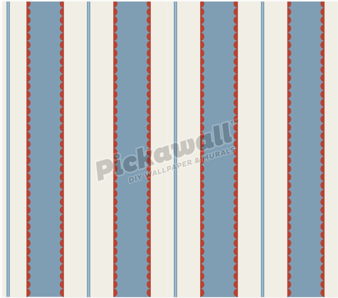 Red and blue geometric stripes image 0