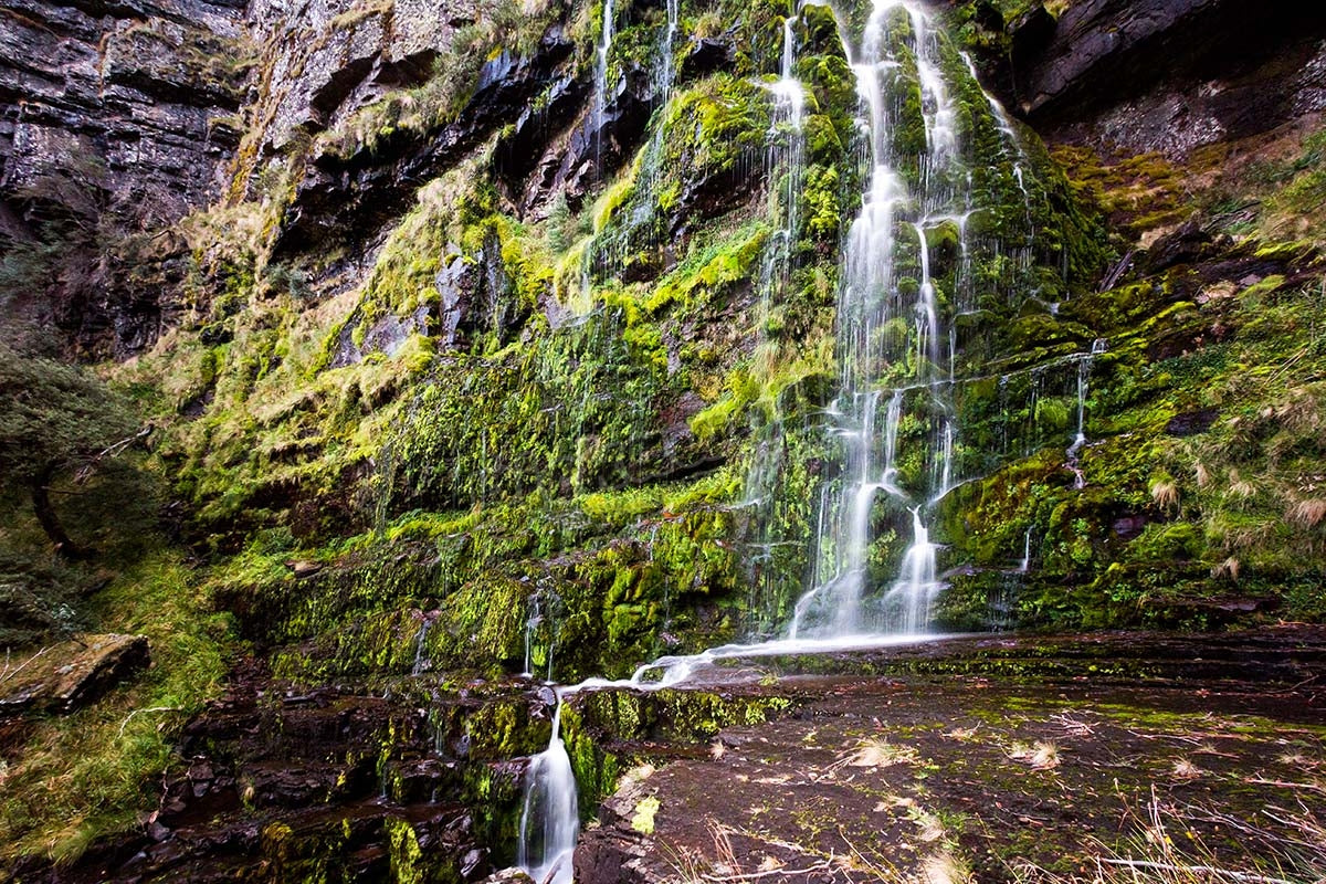 Moss Rockface Waterfall