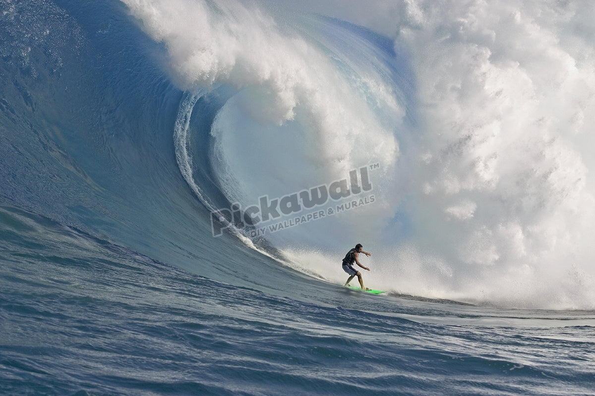 Sports - Surfer riding large wave
