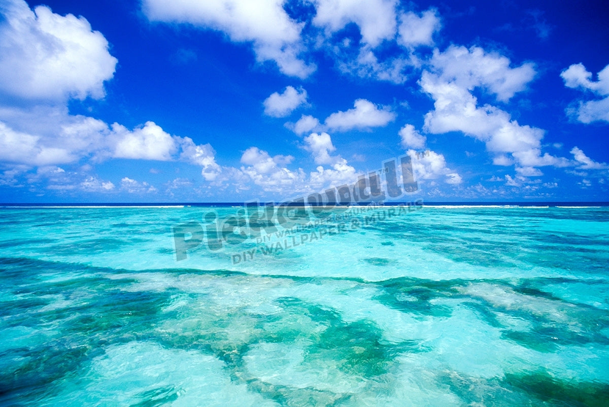 View over shallow water'