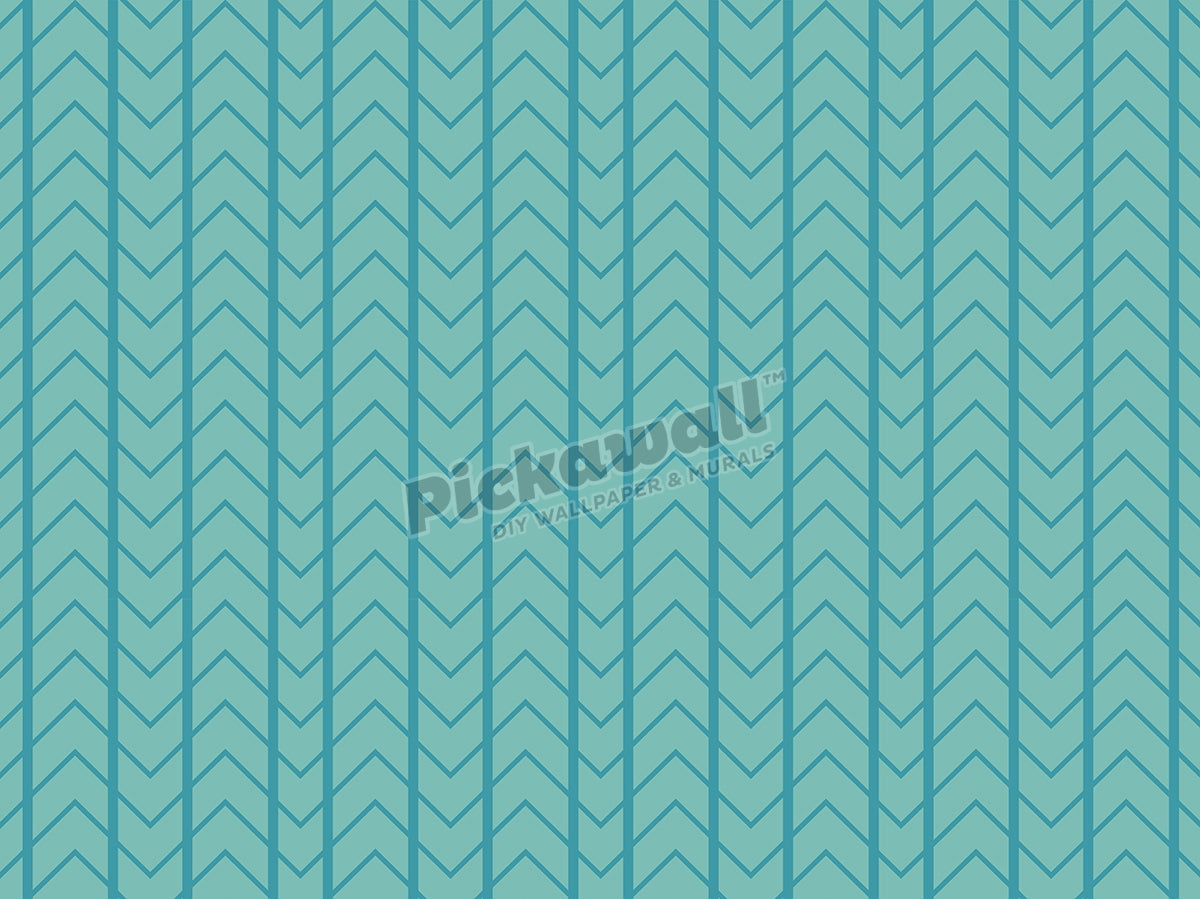 Aqua and blue chevron stripe
