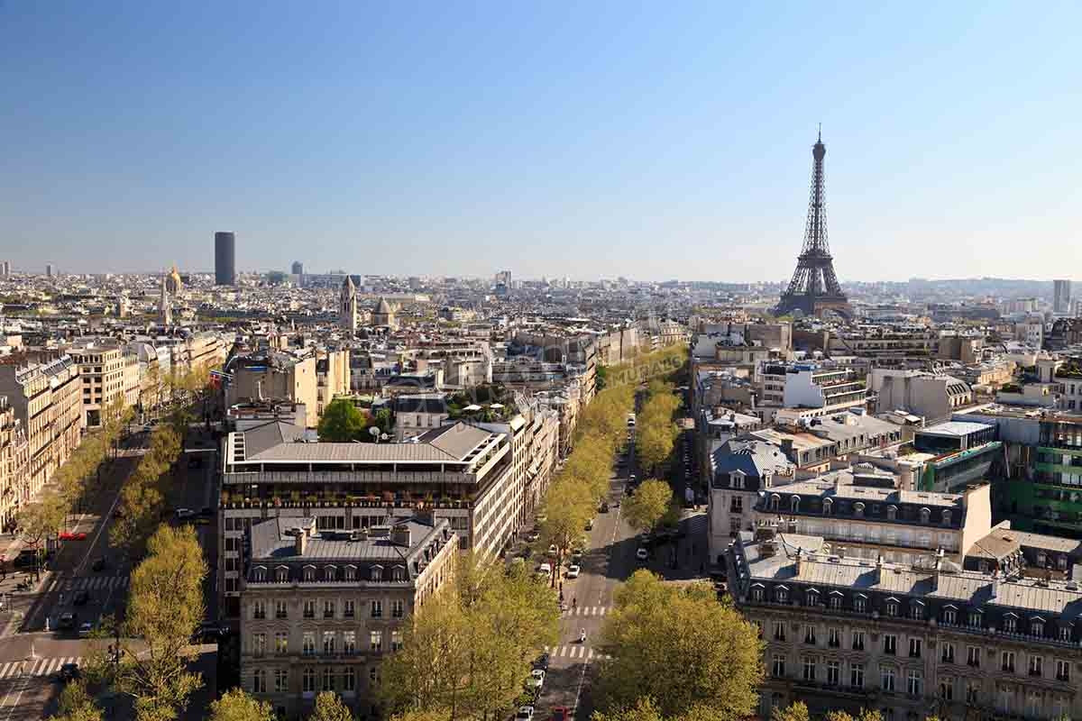Top of the Arc de Triomphe Paris, France