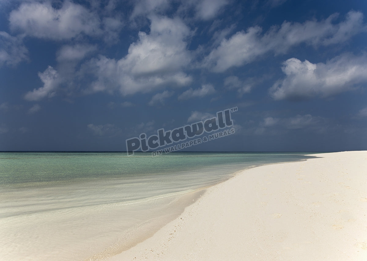 White sands beach and blue sea