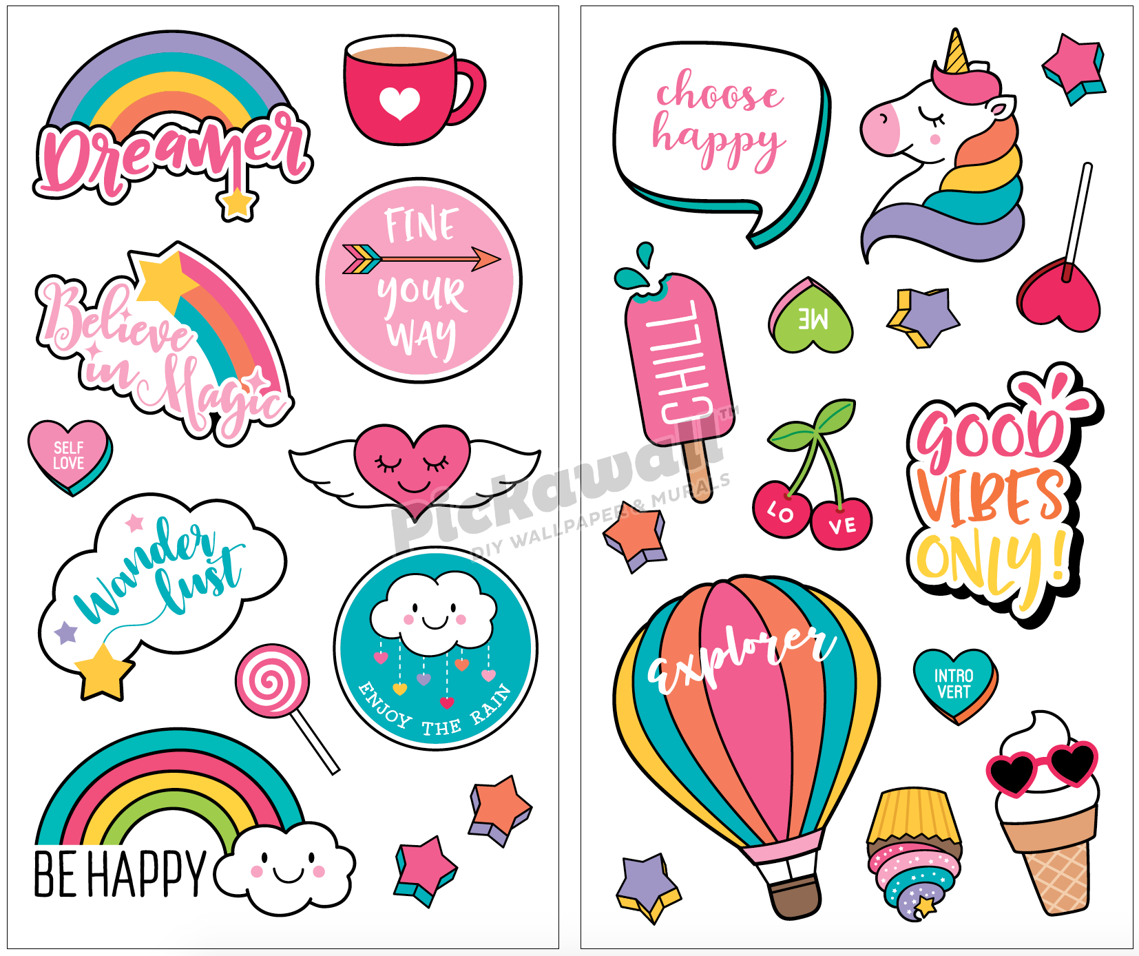 Teen Icons Decal Set - 26 girls rule icons image