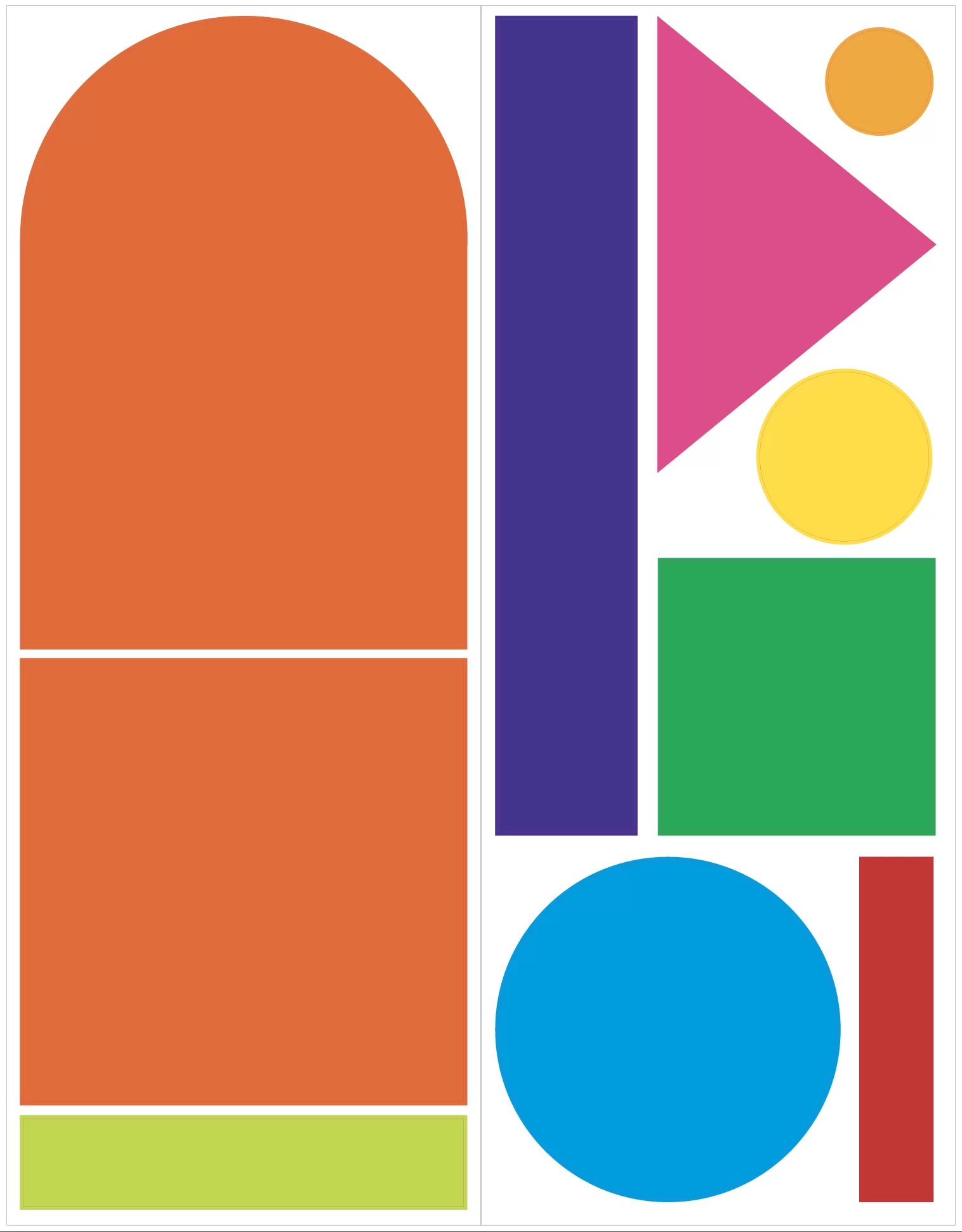 Shape Set Decals - Primary Colour Shapes image