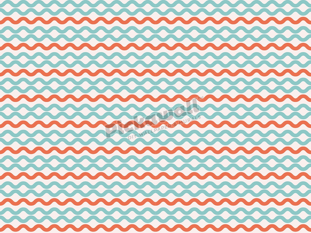 Blue and red pattern chevron