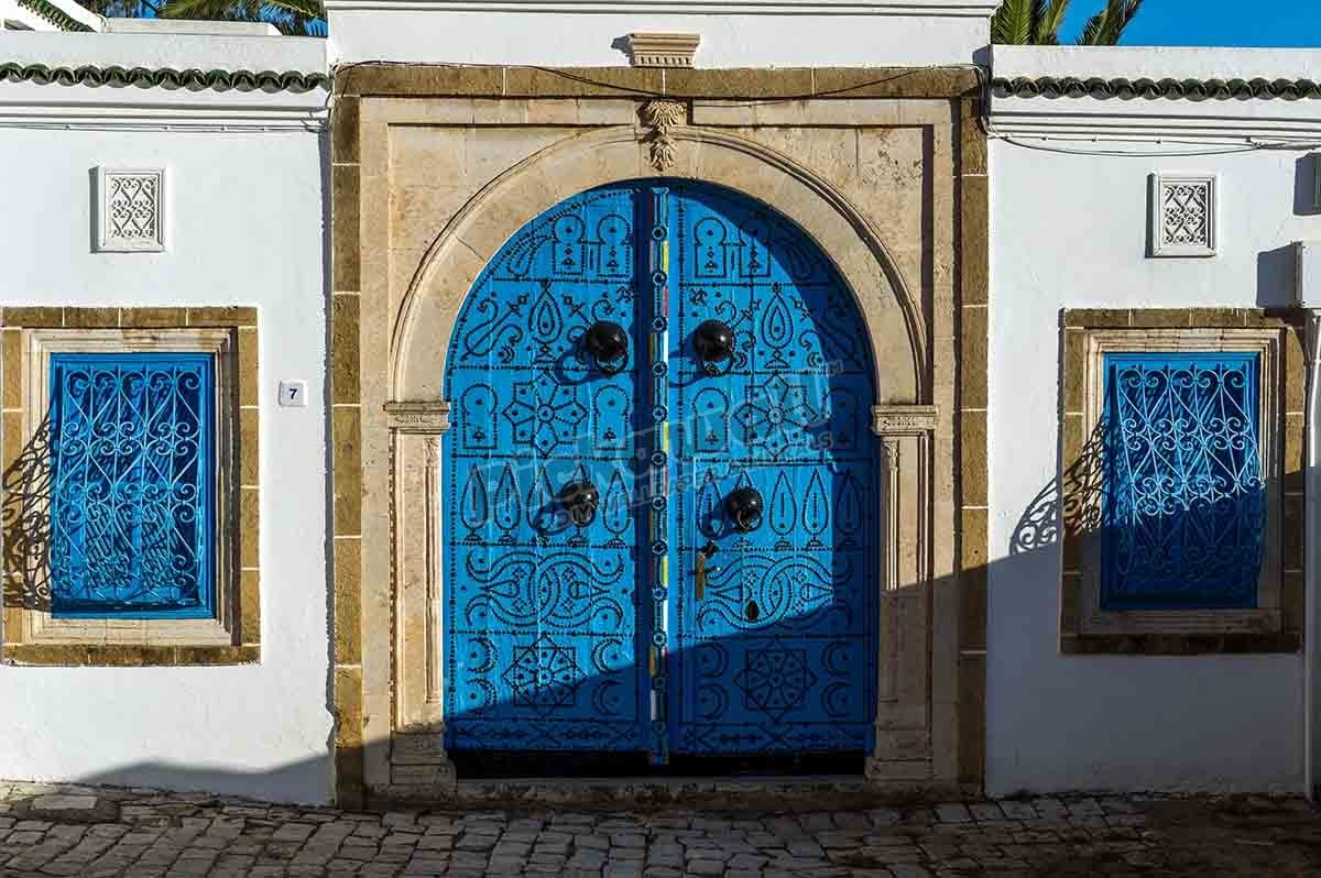 Traditional painted door of the Medina.