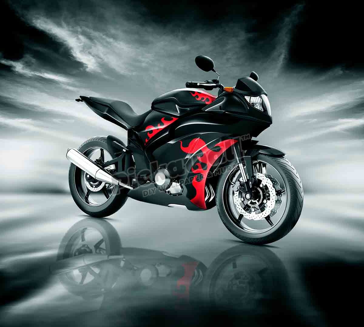 Black and Red Motorcyle