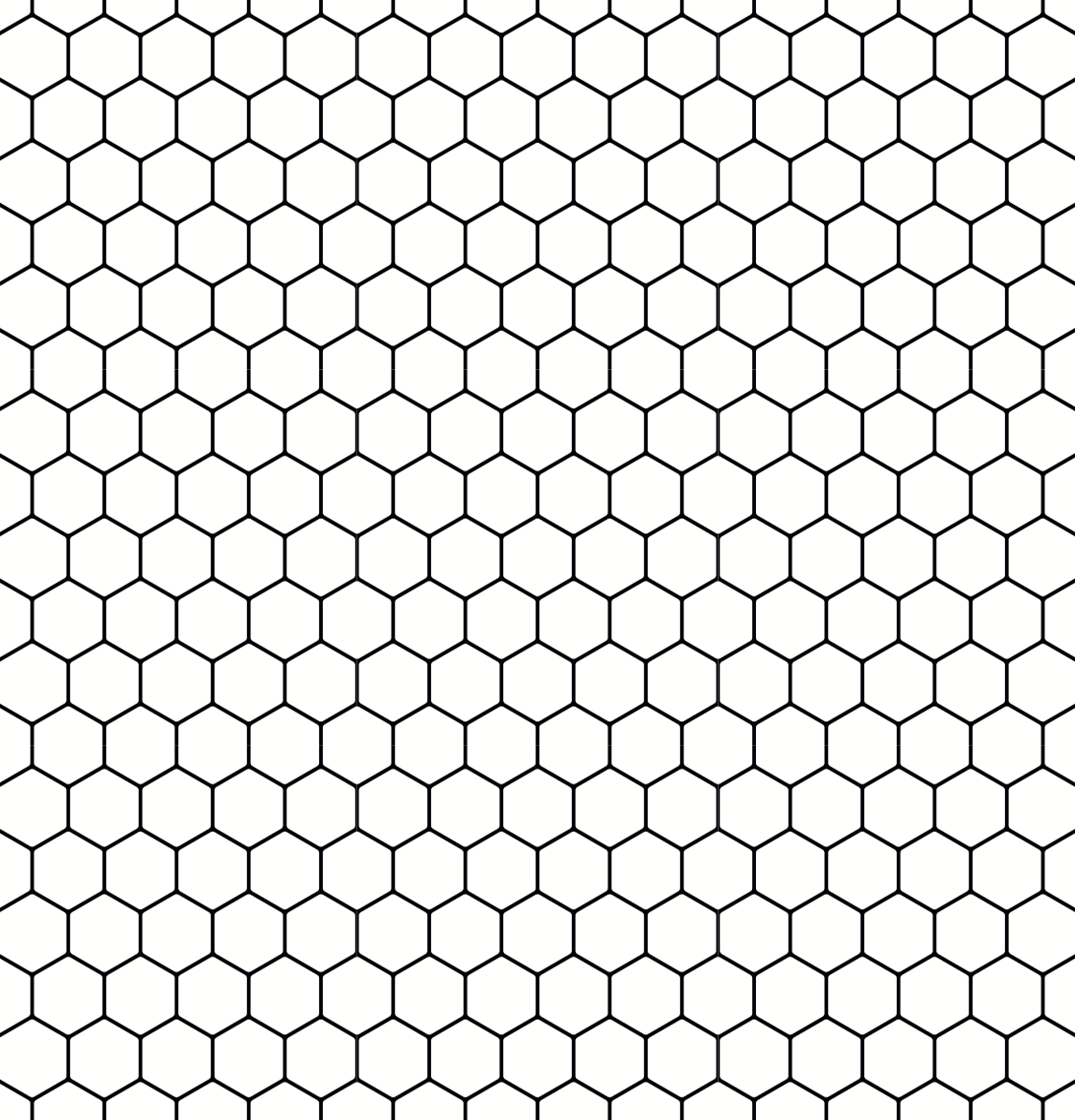 black and white hexagon pattern