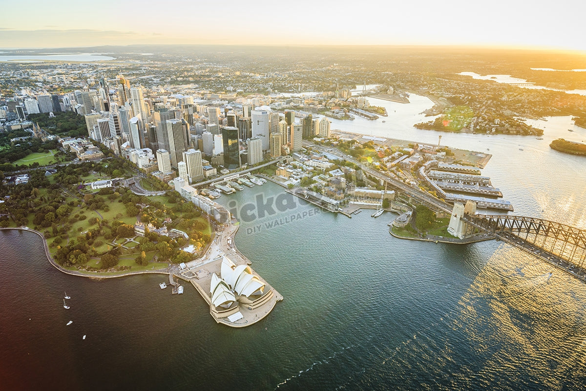 Aerial view of Sydney cityscape