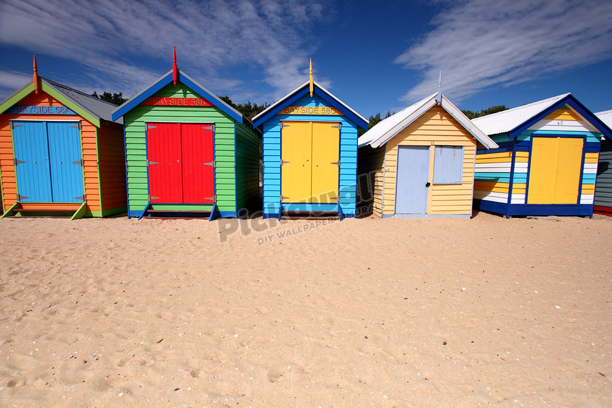 Melbourne beach huts in Australia