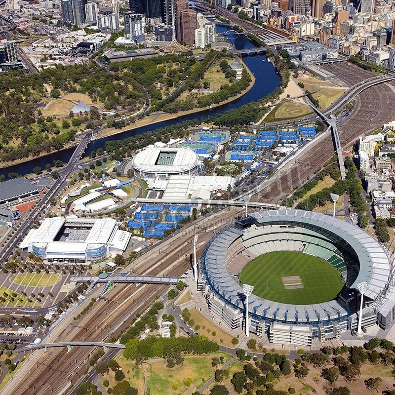 Aerial view of MCG and Rod Laver Arena - Pickawall