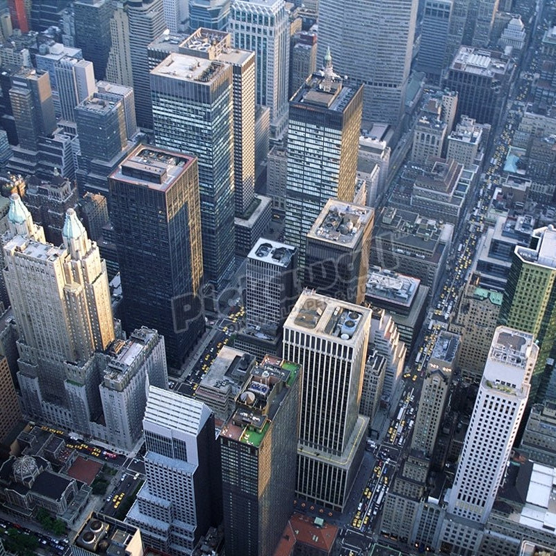 Aerial view of skyscrapers in New York City - Pickawall