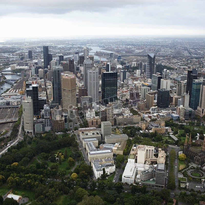 Australia, Victoria, Melbourne city, elevated view - Pickawall