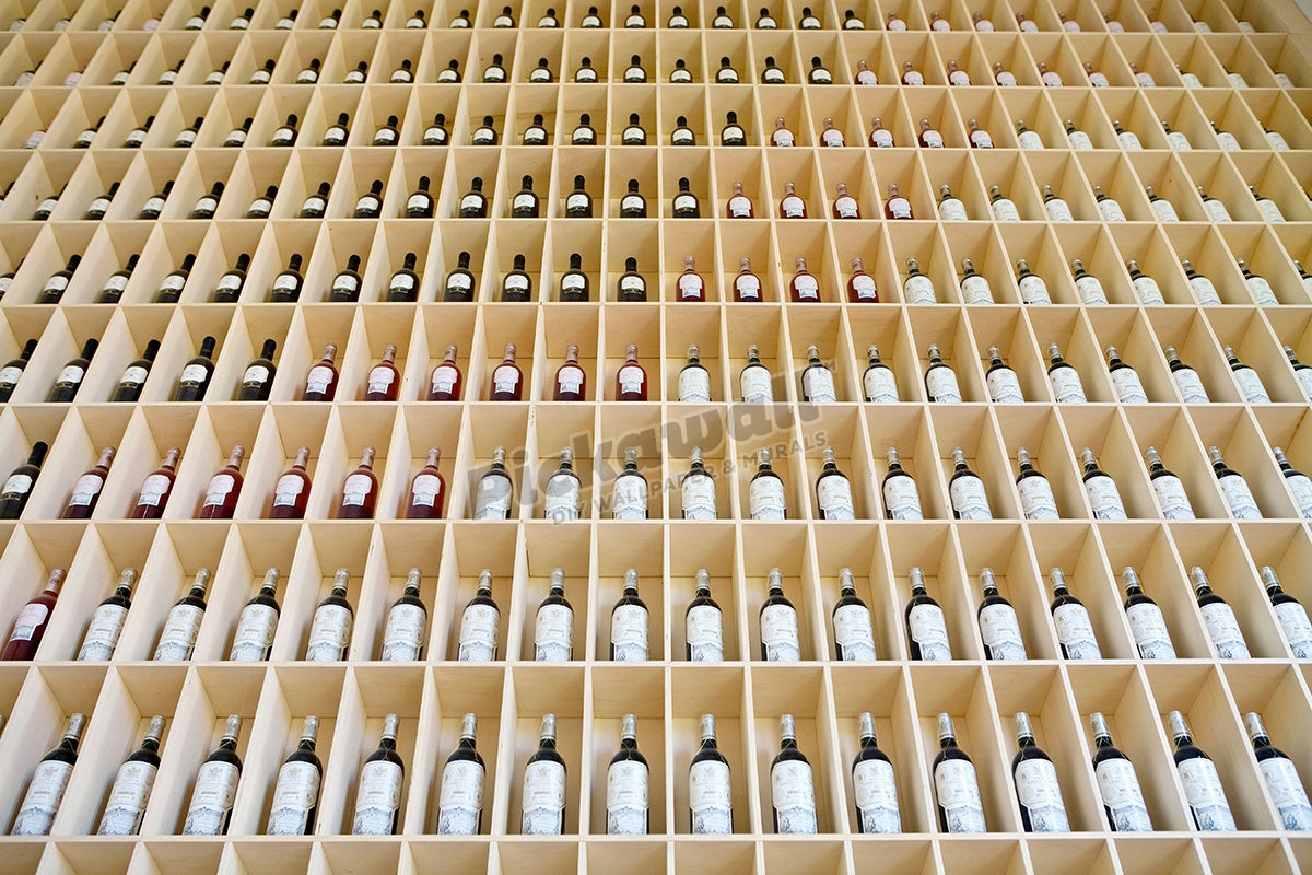 Wine bottles, Elciego, Spain