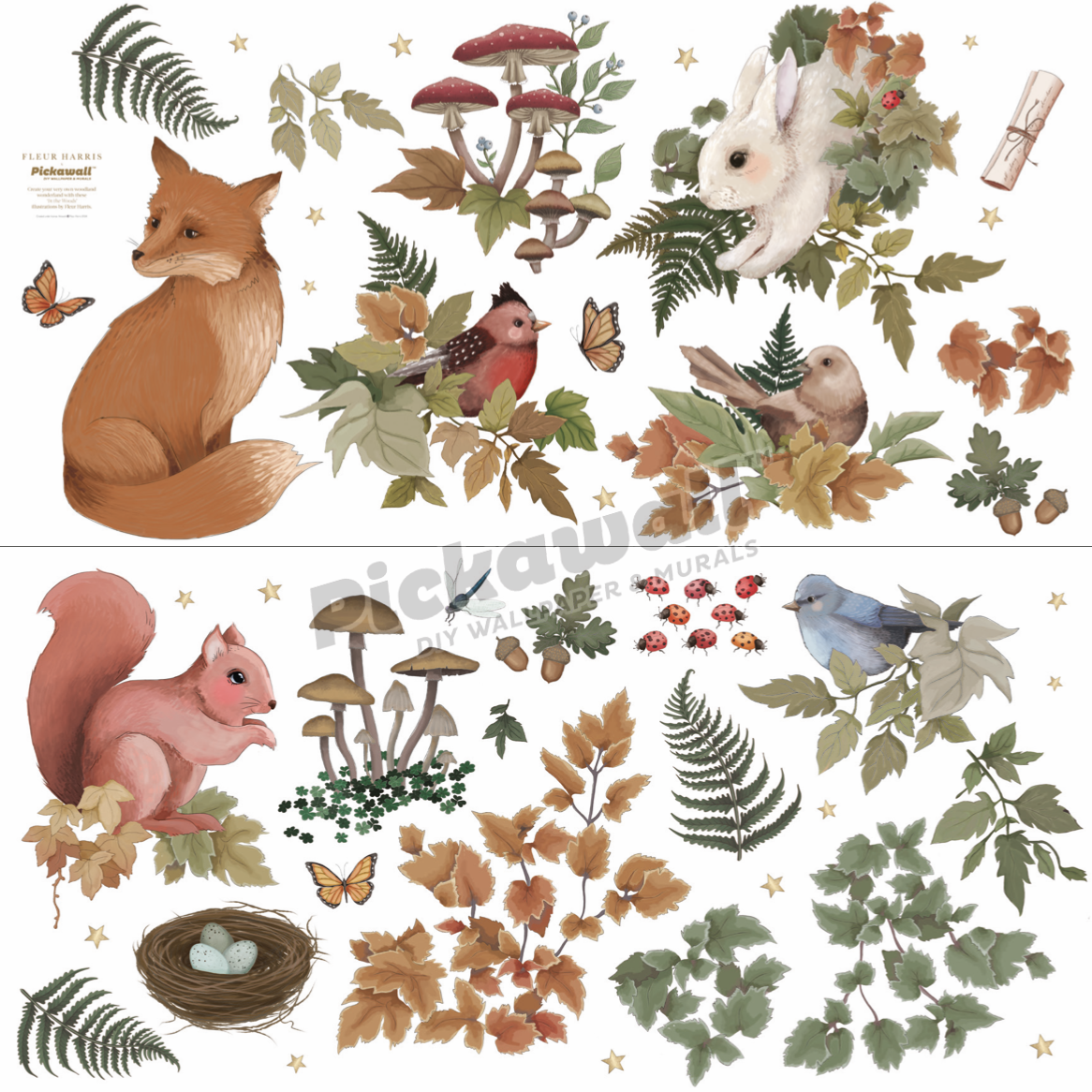 'In the Woods'  Decals by Fleur Harris