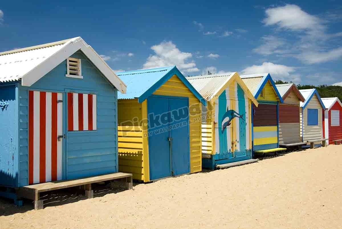 Beach Huts on Brighton Beach - Pickawall