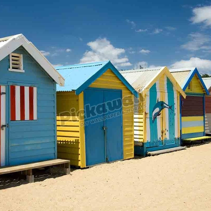 Beach Huts on Brighton Beach - Pickawall