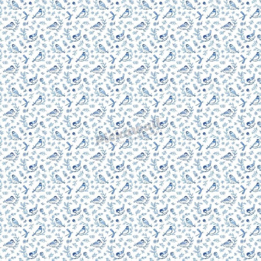 Blue Birds Pattern - Pickawall