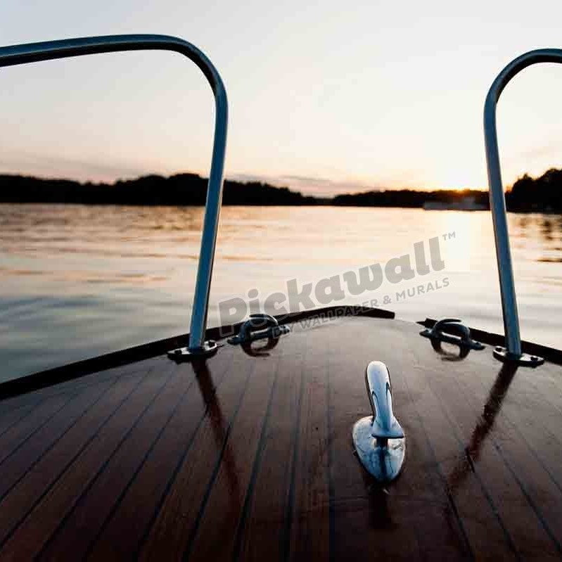 Boat Deck on River - Pickawall