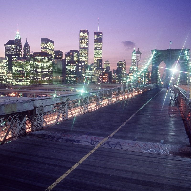 Brooklyn Bridge at night, NYC - Pickawall