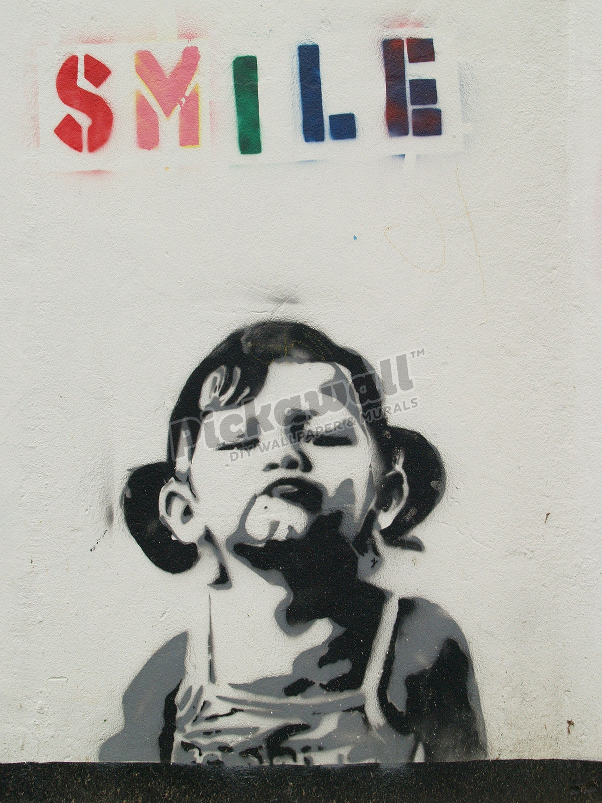 Street Art - Smile stencil graffiti