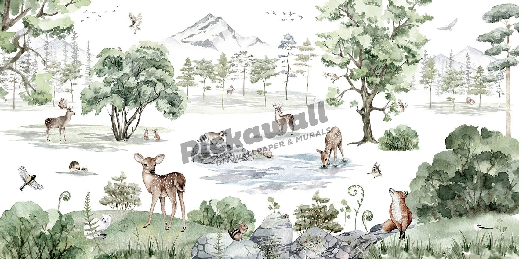 Deer Forest Winter by Kikki Belle