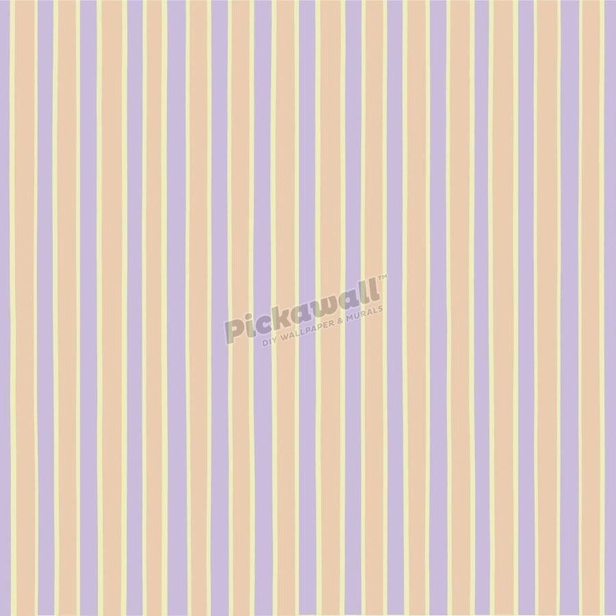 Celia Love Lilac Green Peach Stripe - Pickawall
