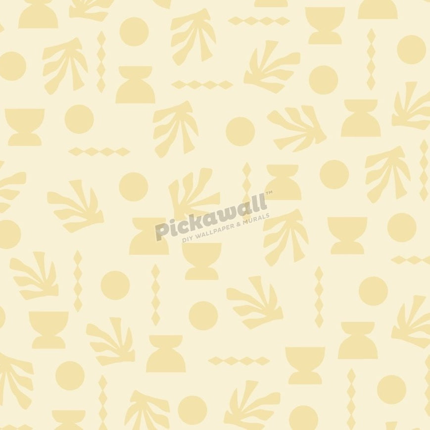 Celia Loves Shapes Butter Wallpaper - Pickawall