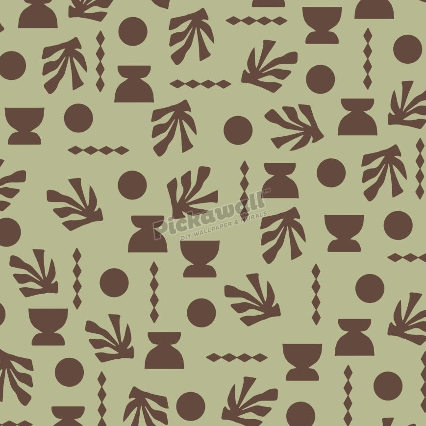 Celia Loves Shapes Shiraz Woodsy Wallpaper - Pickawall