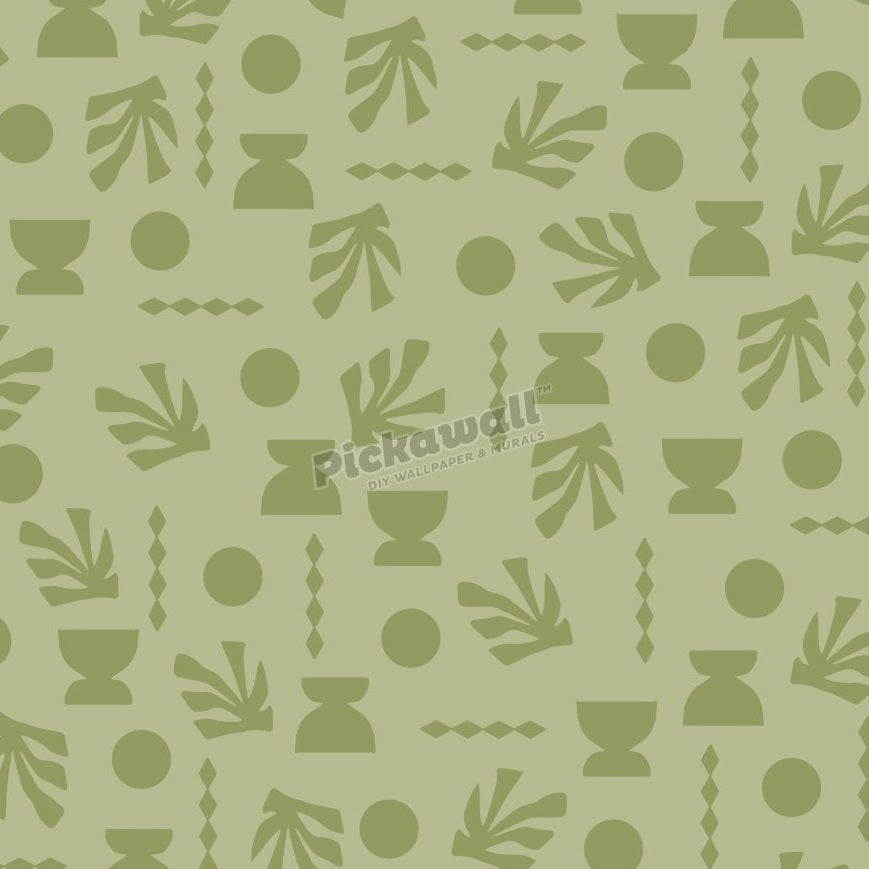 Celia Loves Shapes Woodsy Wallpaper - Pickawall