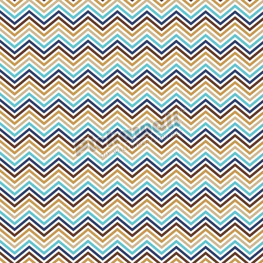 Chevron Pattern - Brown and Blue - Pickawall